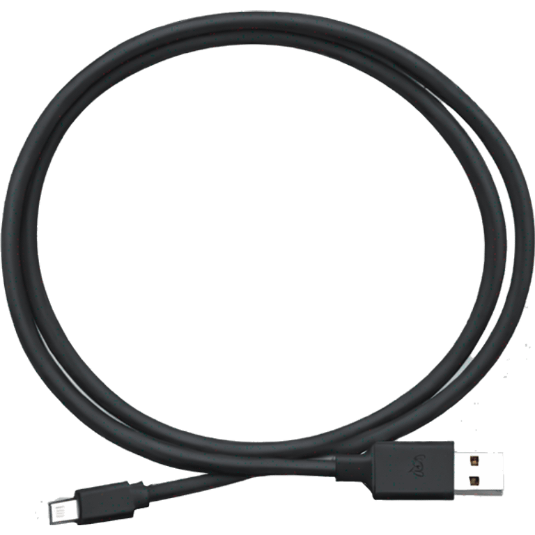 Black usb cable emoji