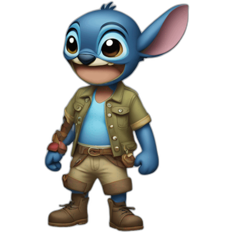 Stitch qui joue du hautbois emoji