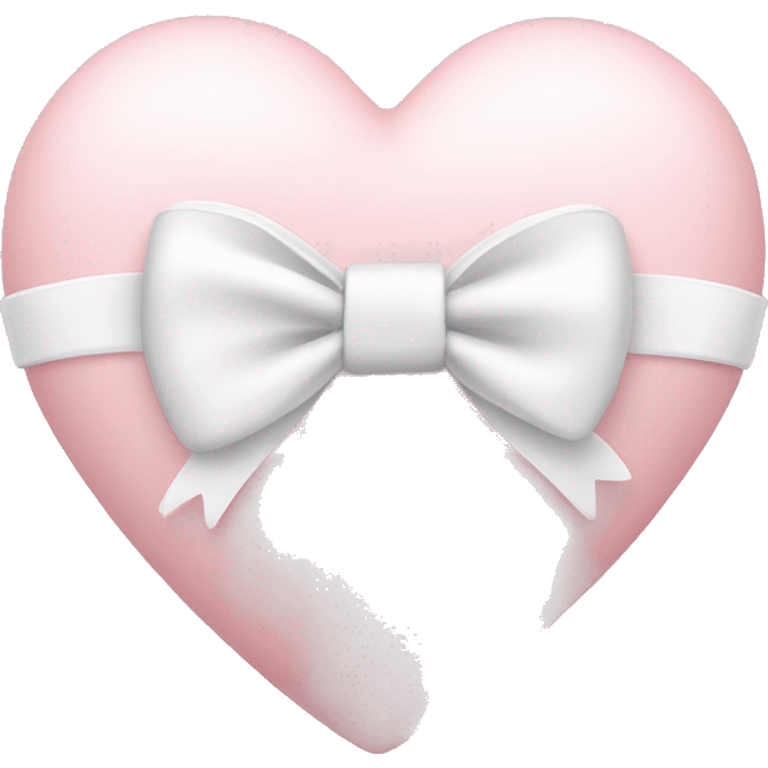 Light pink heart with white bow ￼ emoji