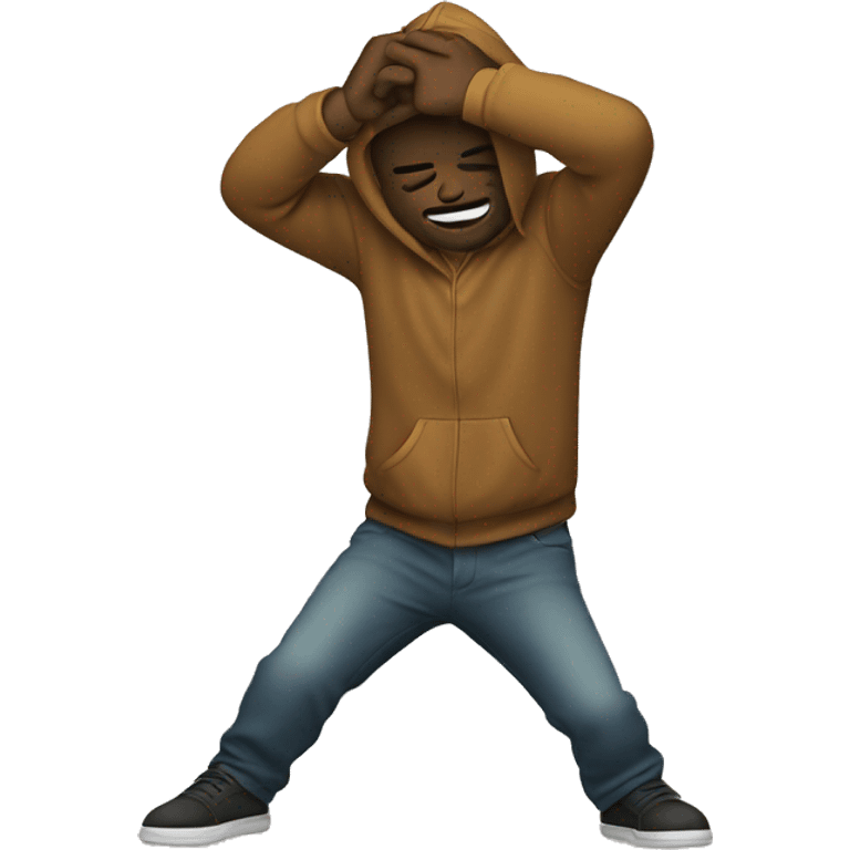 a person dabbing  emoji