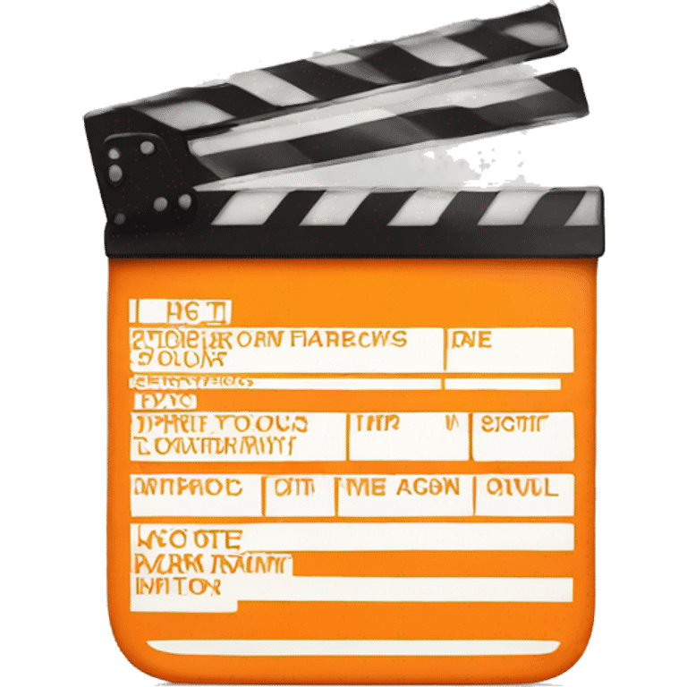 orange Clapperboard  emoji