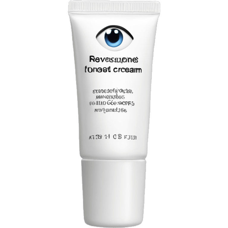 eye cream bottle with label emoji