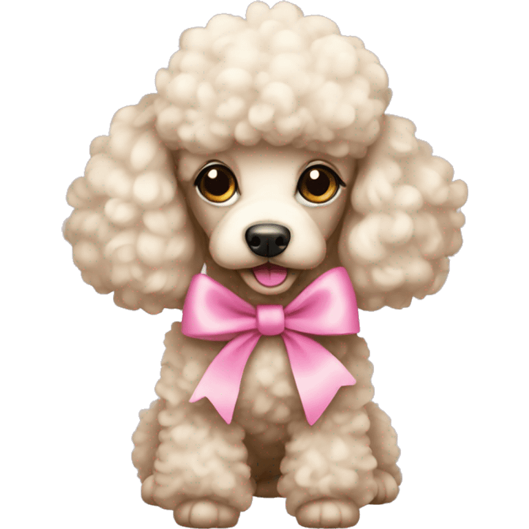 poodle with a pink bow emoji