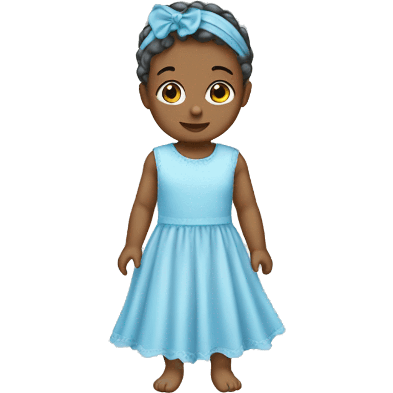 A baby blue dress emoji