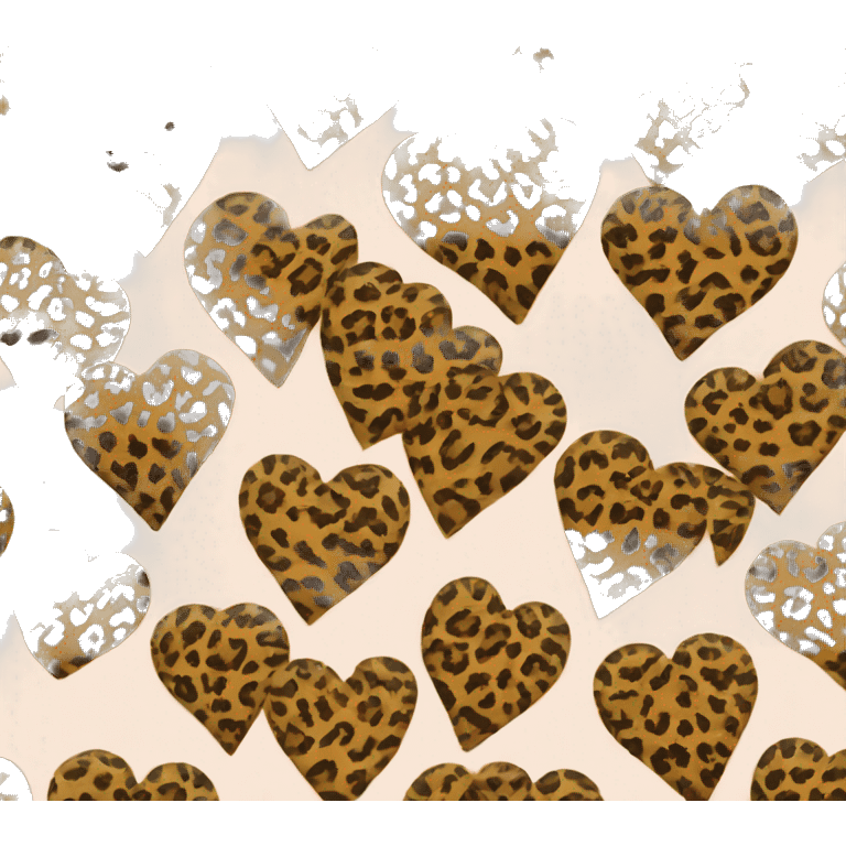 leopard print heart emoji