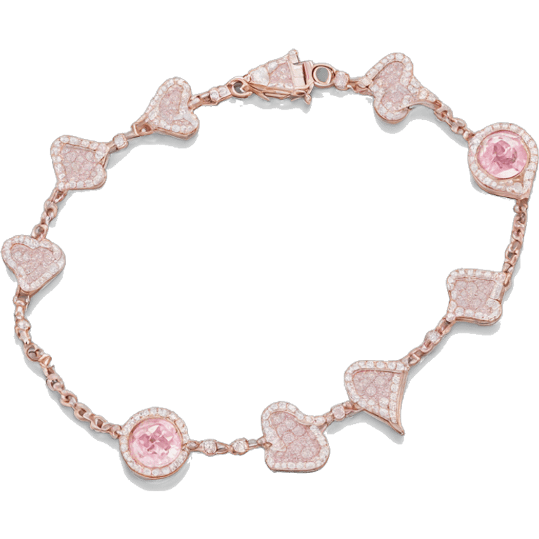 pink diamond van cleef 5 motif bracelet emoji