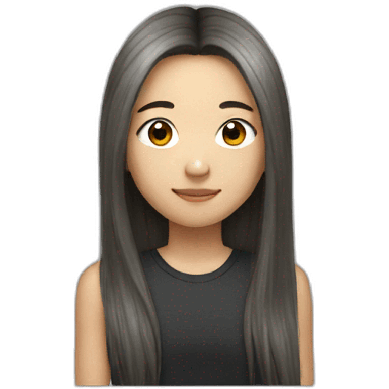 chinese american teenager long hair emoji