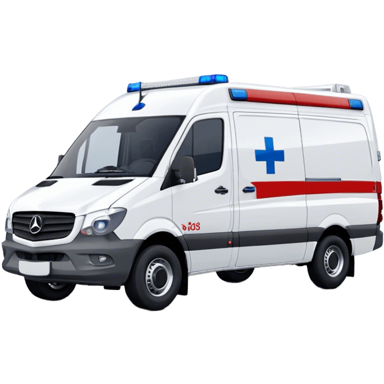 Ambulance - Mercedes-Benz Sprinter (Model Year: 2018) (Iconic Colour: White with red and blue markings) emoji