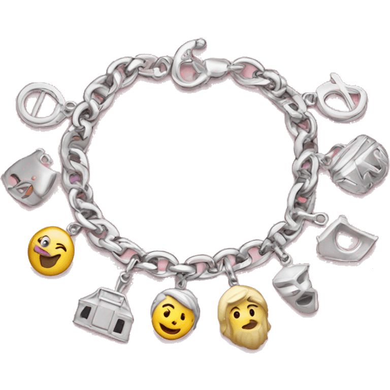 a silver charm bracelet emoji