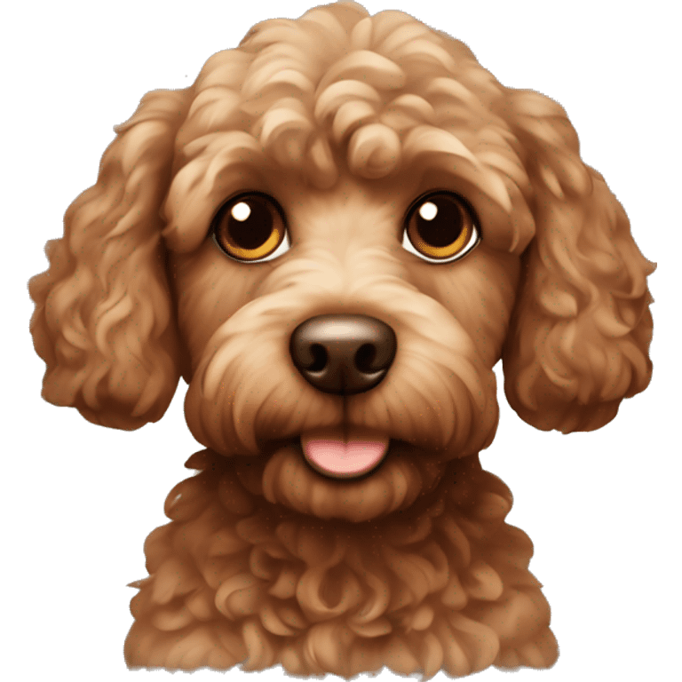 Brown cockapoo  emoji