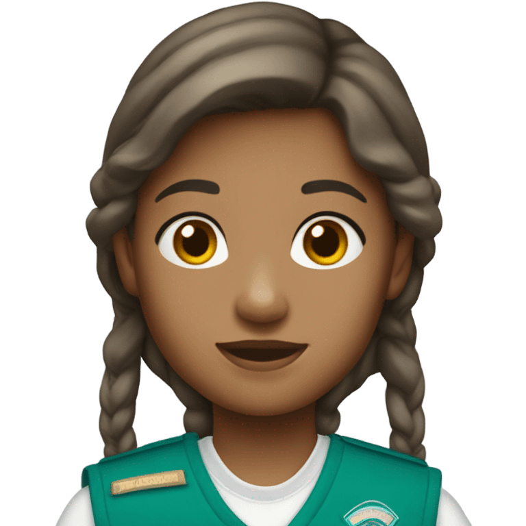 Girl Scout cadette in a blue vest emoji