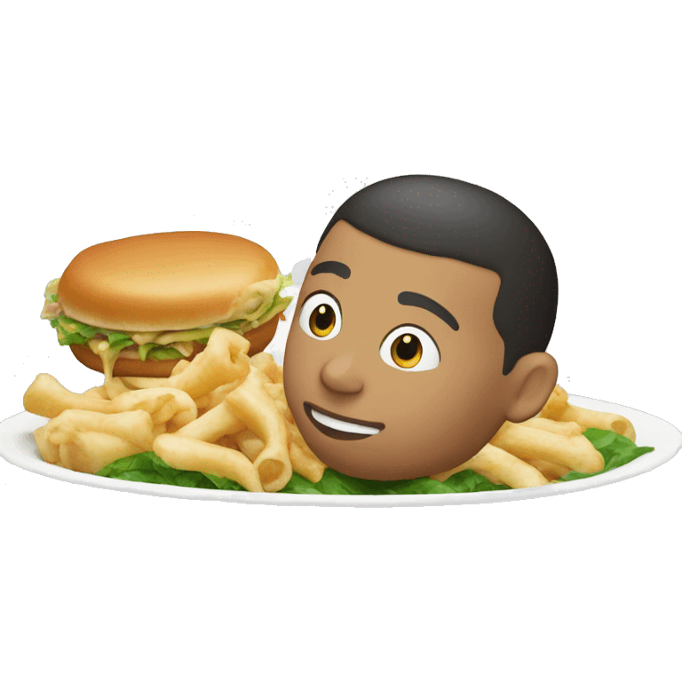 Kilian Mbappe qui mange des nuguettes emoji