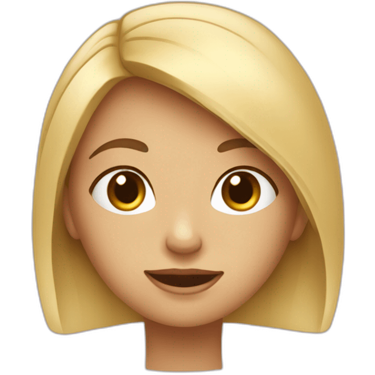 Fille avec mèche emoji