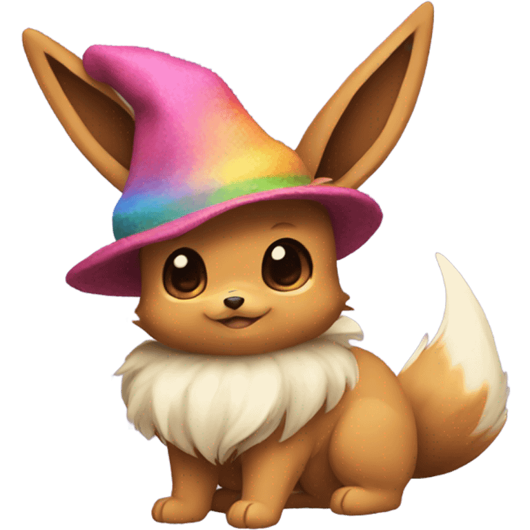  Eevee with hat emoji