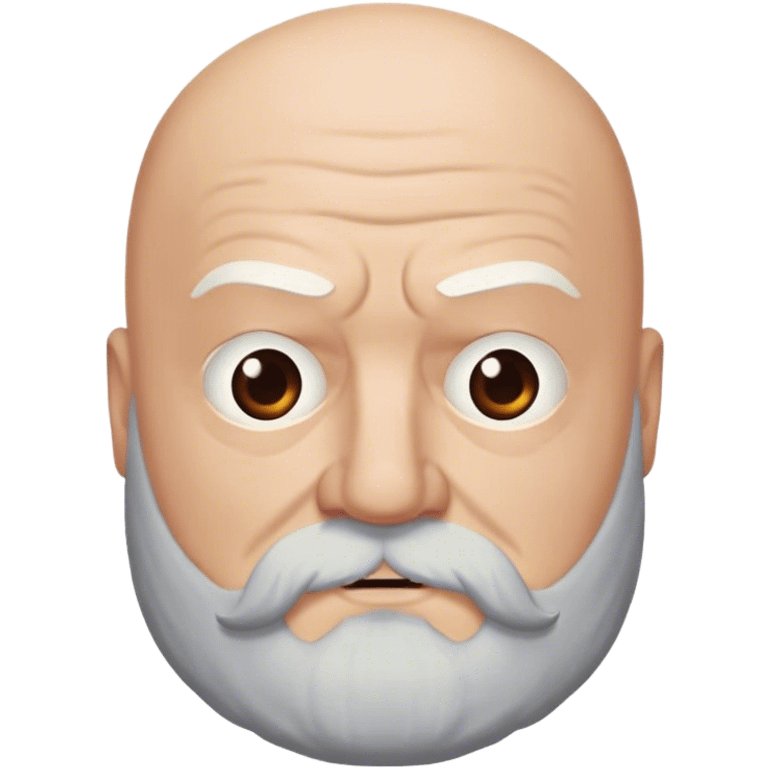 Rickard Karstark from game of thrones, bushy white beard, bald head emoji