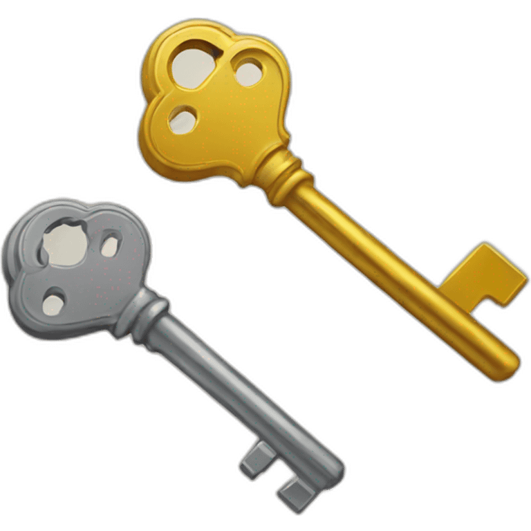 two house keys emoji