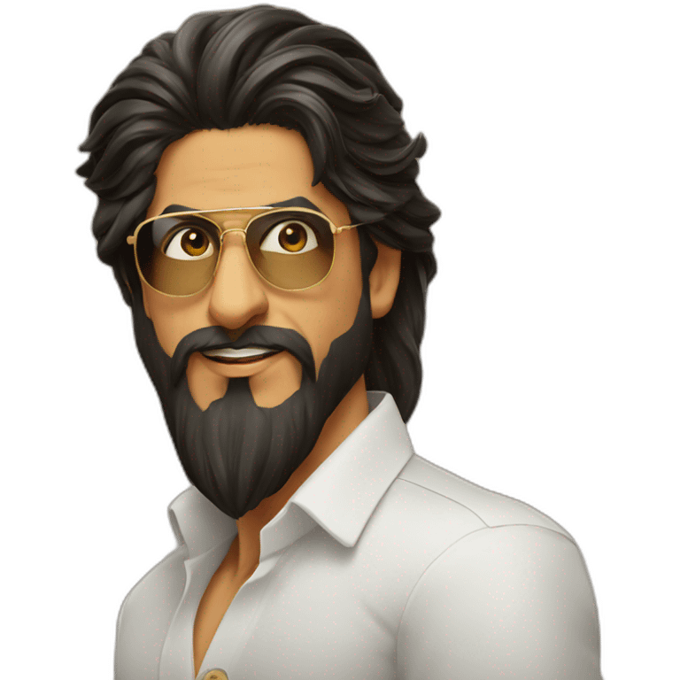 Shah Rukh Khan with a very long beard emoji