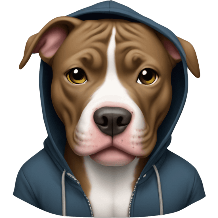 Pitbull with a hoodie  emoji