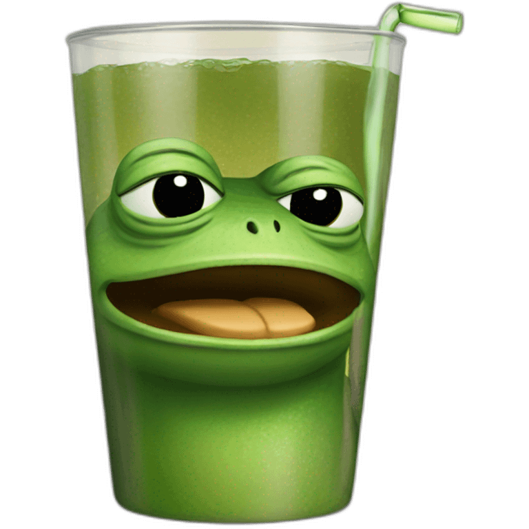 Pepe the frog drinking mate emoji