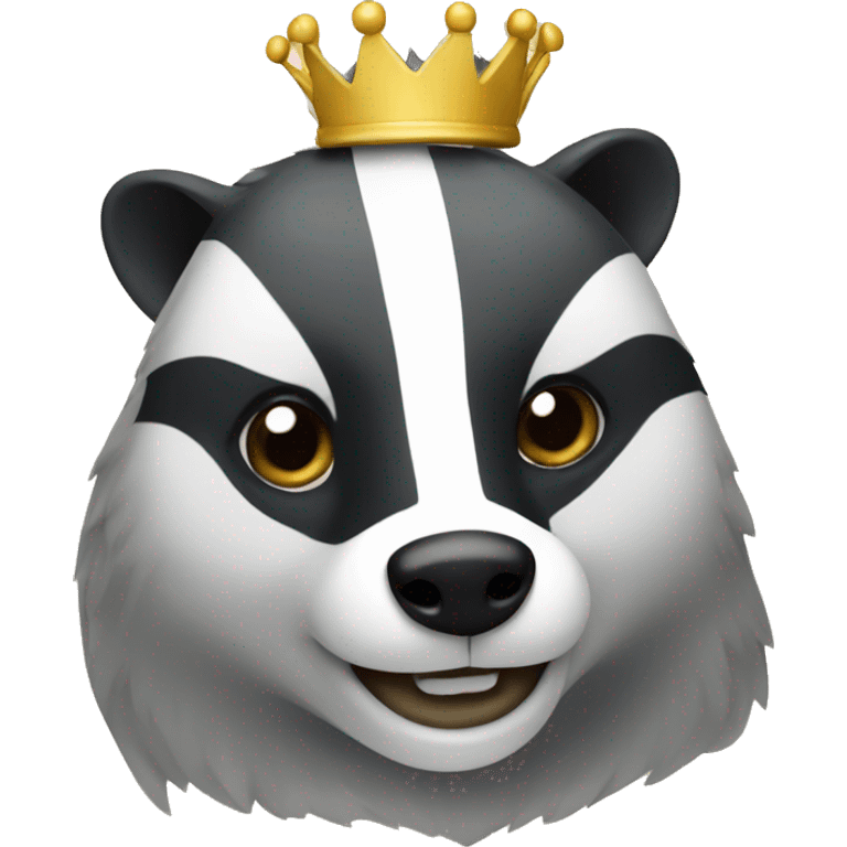 badger with crown emoji