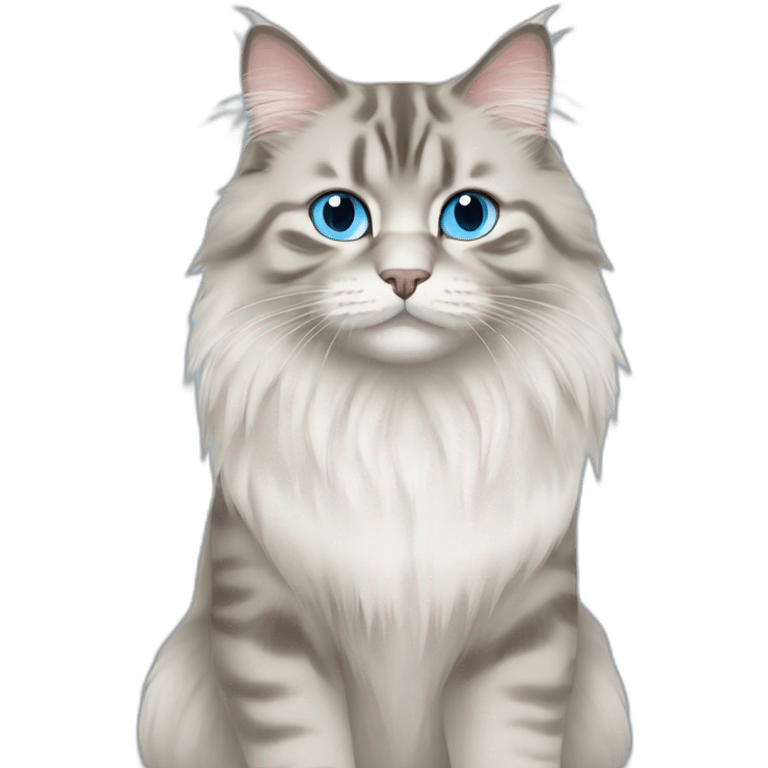 siberian cat blue eyes emoji