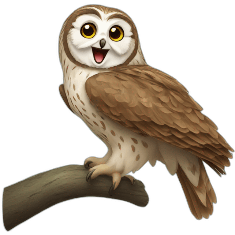 Laughing owl emoji