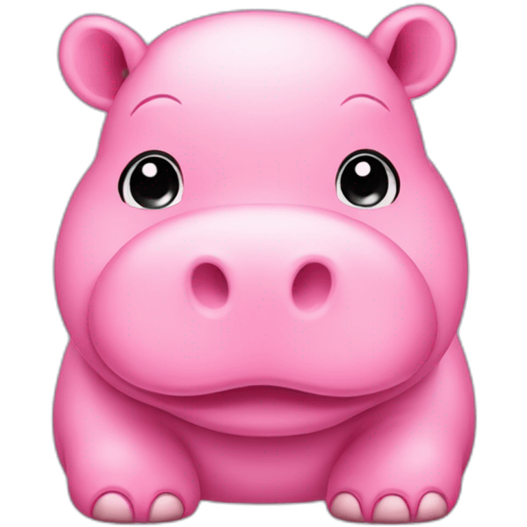 cute pink hippo emoji