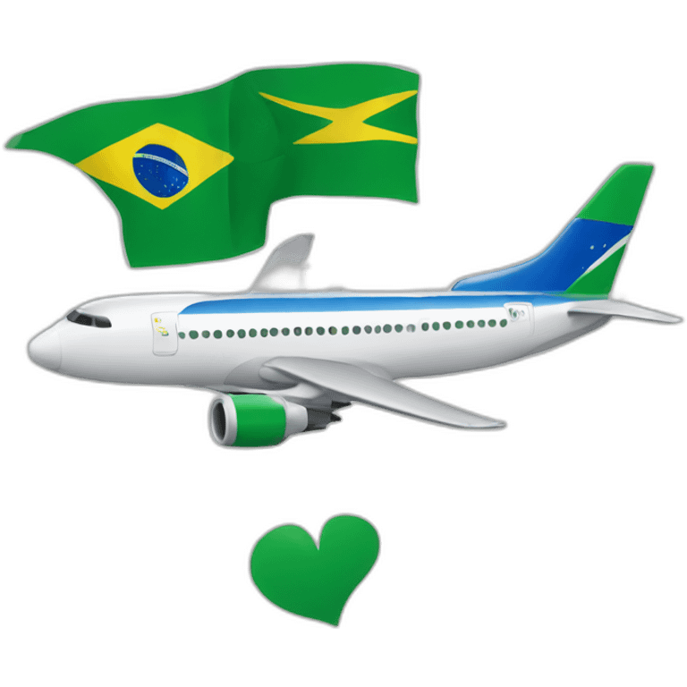 Brazil-flag airplane emoji