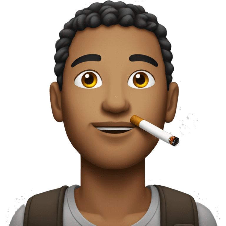 Mixed guy smoking  emoji