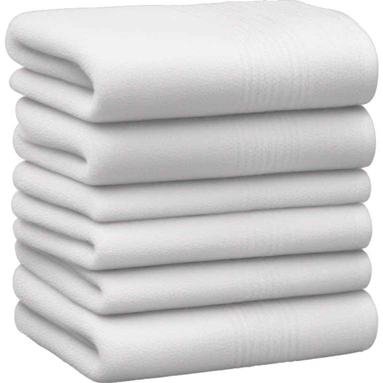 stack of folded white towels emoji