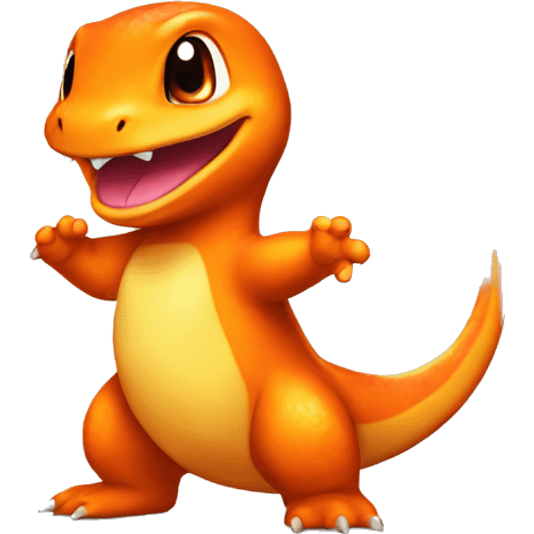 Charmander with a flame on its tail-tip emoji