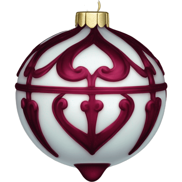 Antique glass Burgundy ornament emoji