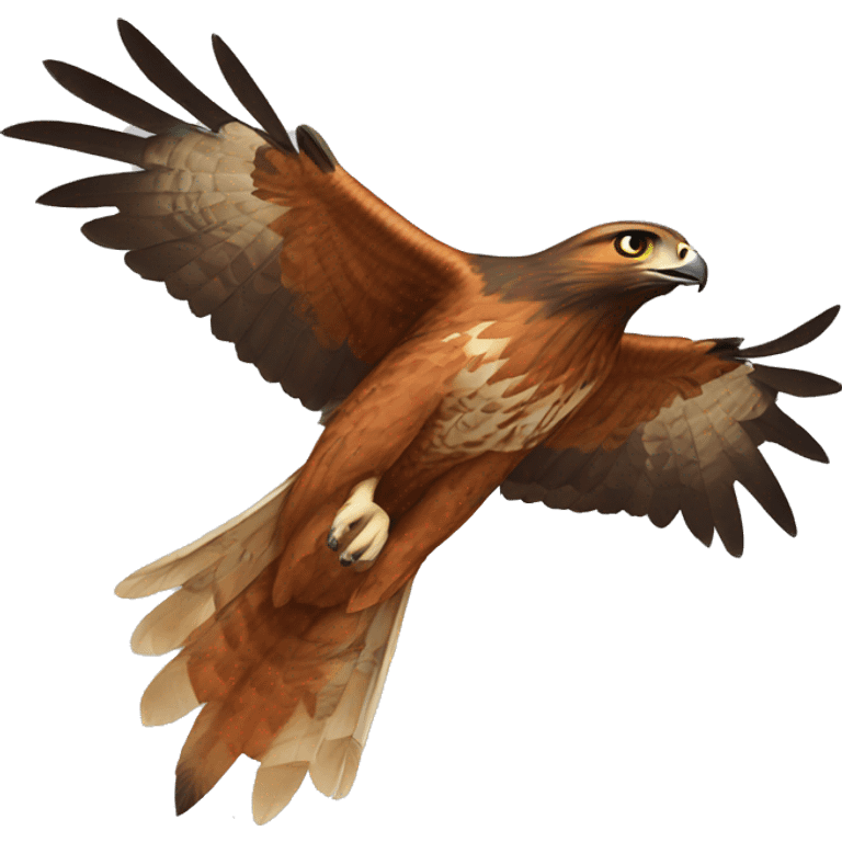 Flying Red Tail Hawk  emoji