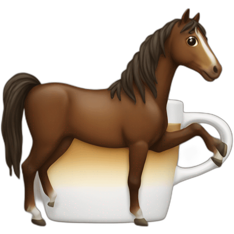 horse coffee emoji