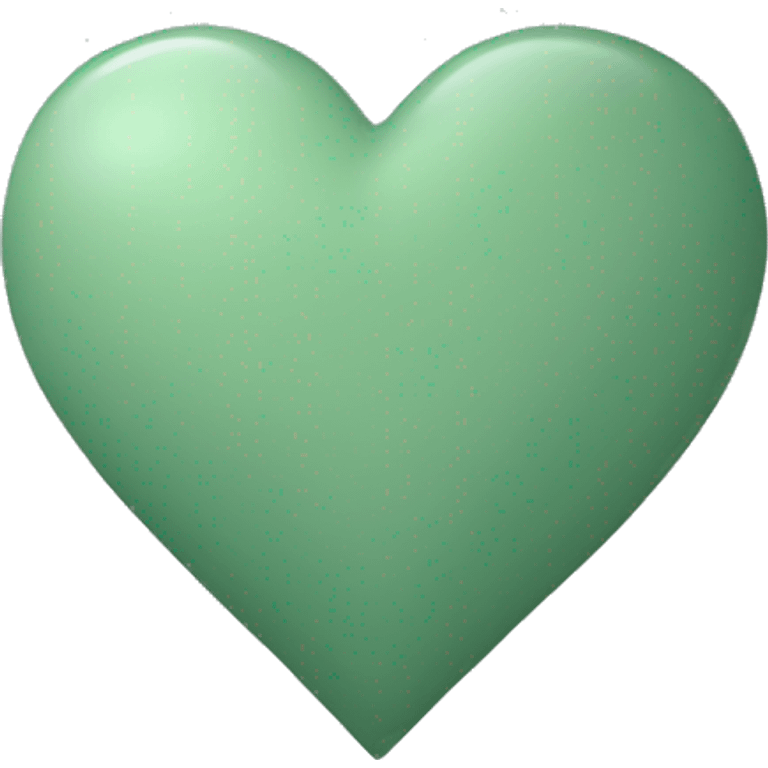 sage green heart without face emoji