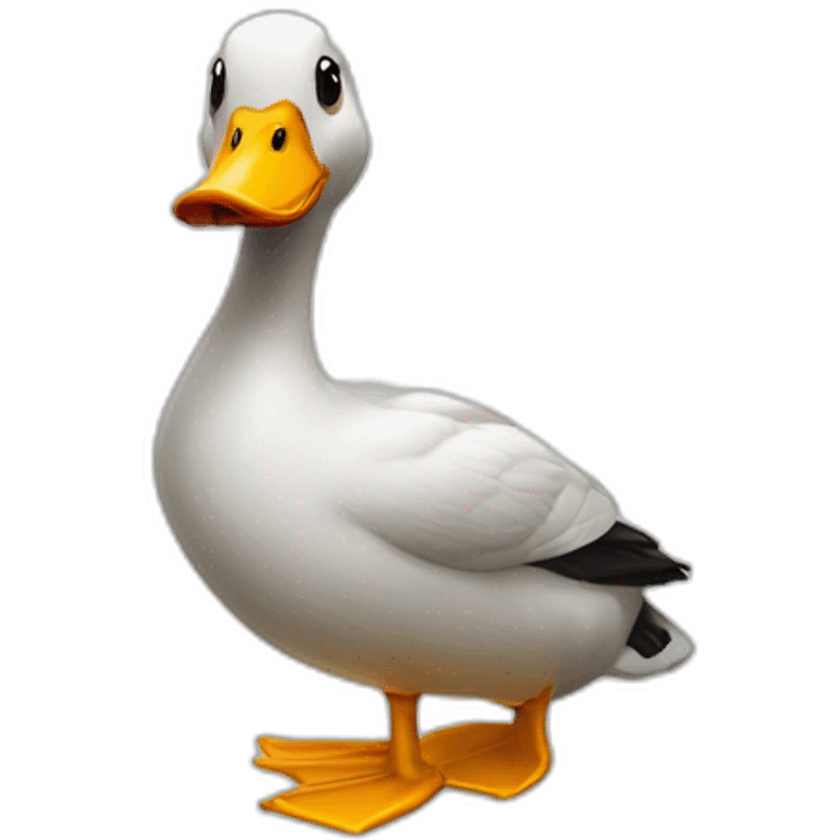 Un caneton sur une canard emoji