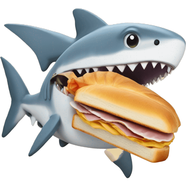 Shart with shark Puppet sandwich Fish emoji