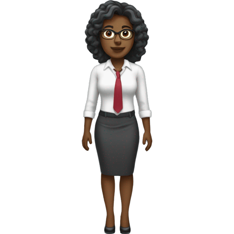 full body bolonde woman in business outfit emoji