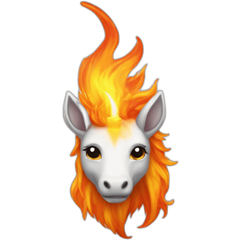 Licorne de feu emoji