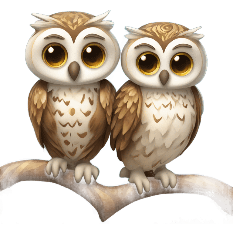 Owl in love  emoji