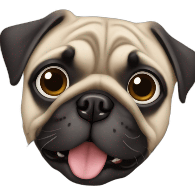 Pug say hi emoji