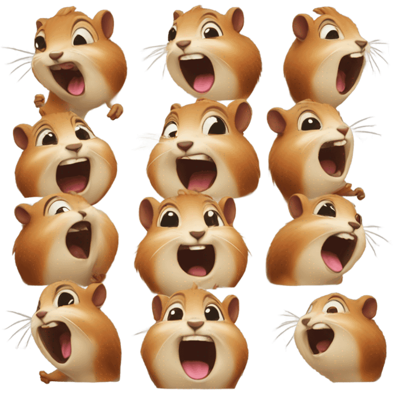 Squirrels singing emoji