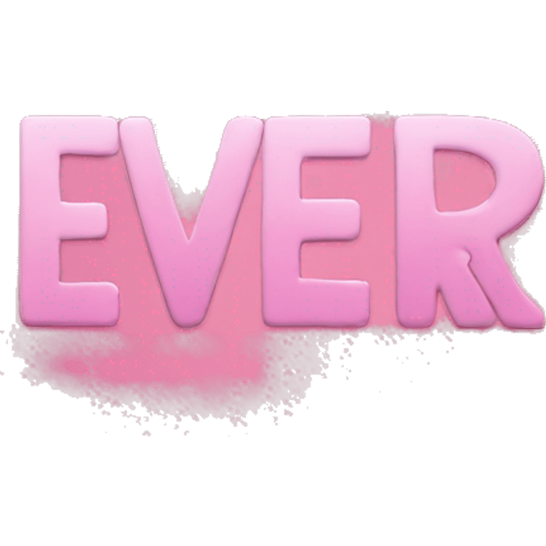 pink letters that say "EVR" emoji