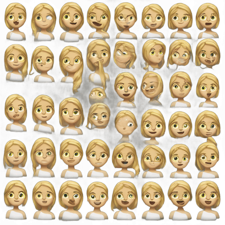 Blonde girl who won emoji