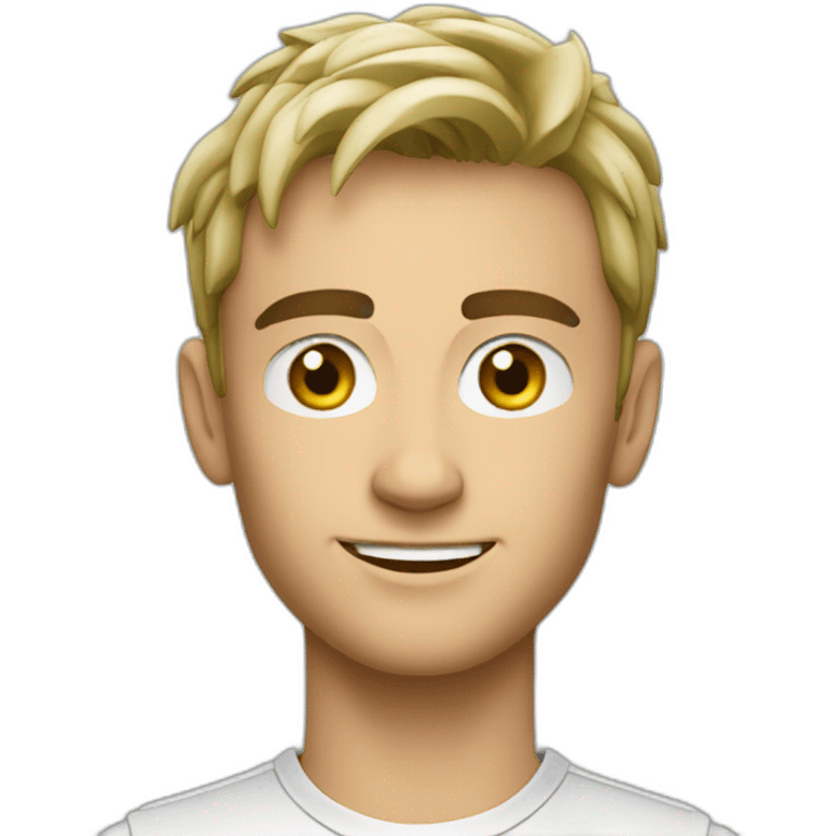 young man driver is driving volkswagen golf 4 emoji