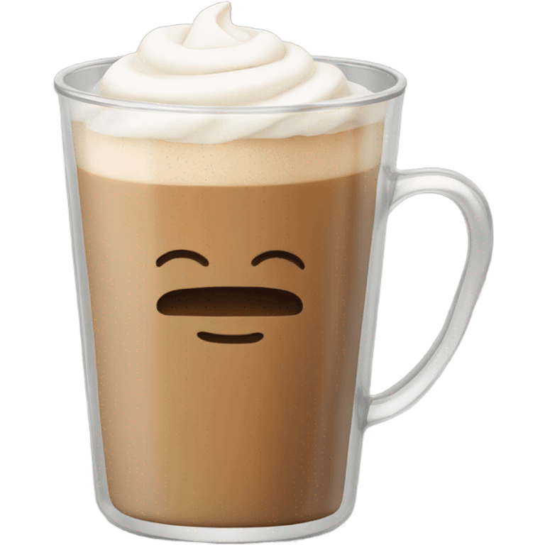 Capuchino in a clear cup emoji