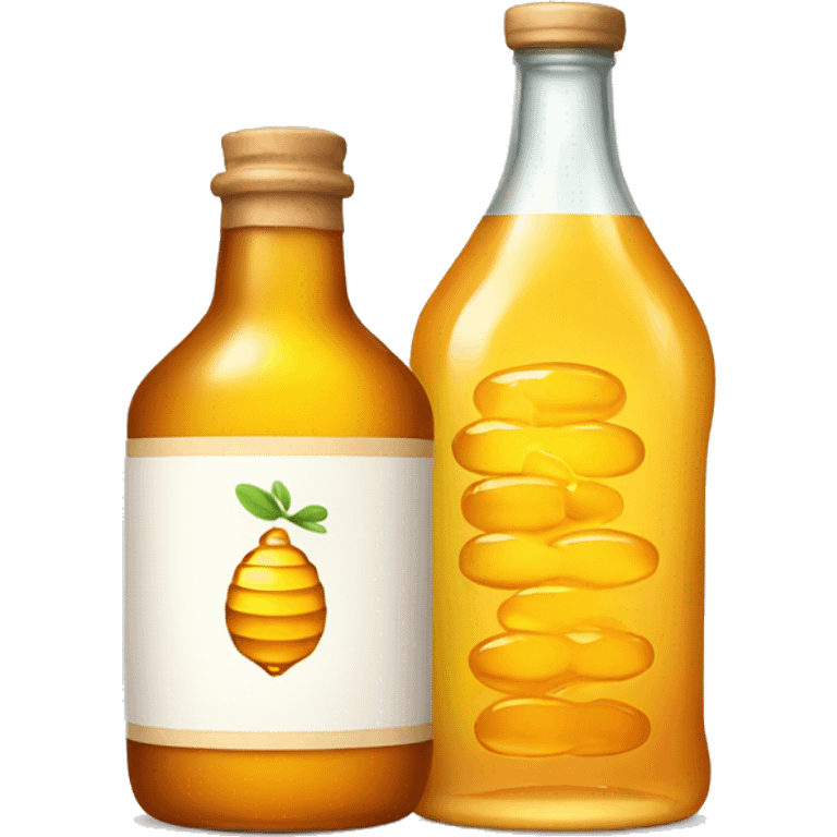 Bottle of alcohol with honey  emoji