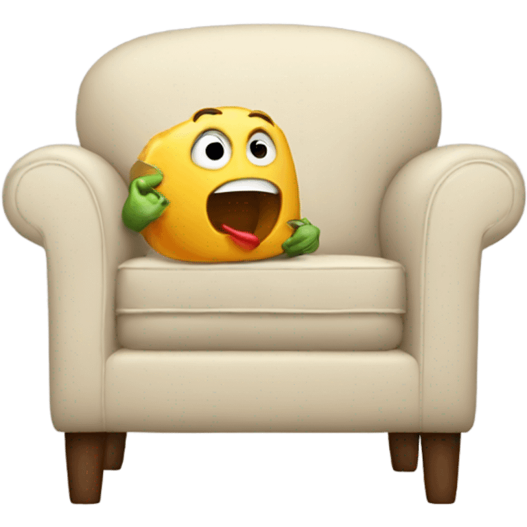 Couch eating a chair  emoji