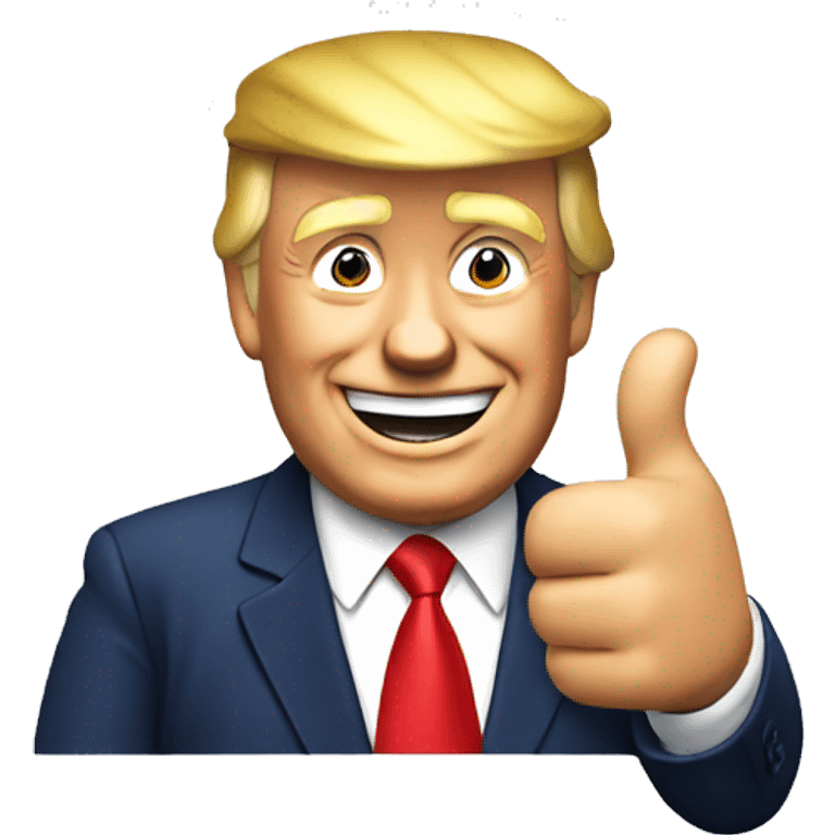 Trump with a thumbs up  emoji