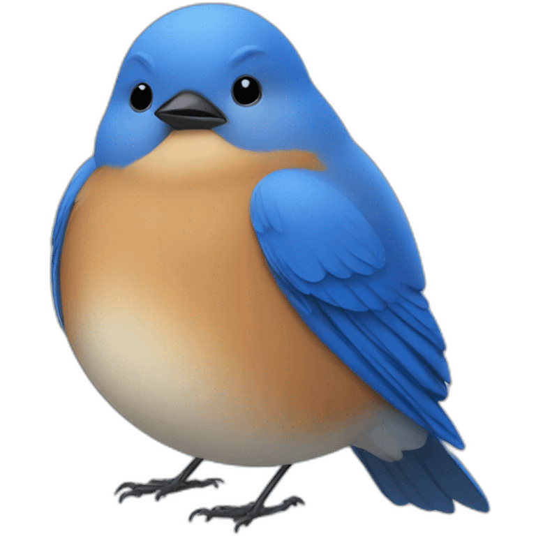 very fat bluebird emoji